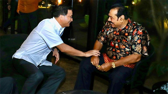 Rajapaksa bids farewell to outgoing Chinese ambassador Qi Zhenhong