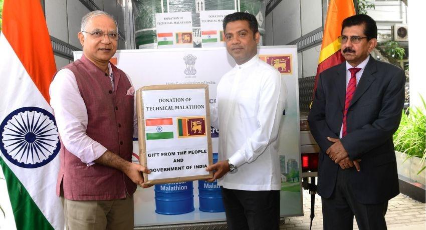 India hands over 500 litres of Malathion for Sri Lanka's dengue fight
