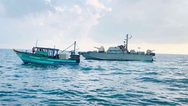 Navy launches rescue after Indian trawler runs aground off Delft Island