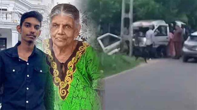 Two killed as van returning from wedding hits pole in Veyangoda