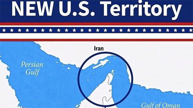 Trump posts map labelling Strait of Hormuz 'New US Territory'