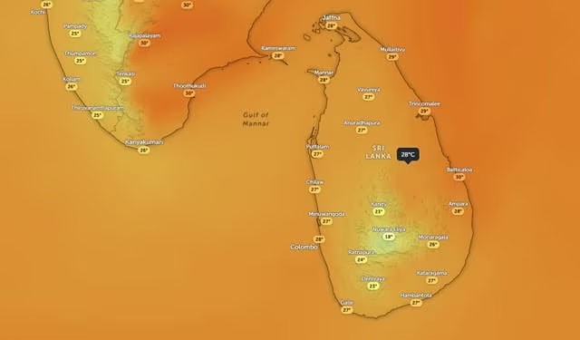 Sea temperatures around Sri Lanka up 1°C as El Niño strengthens