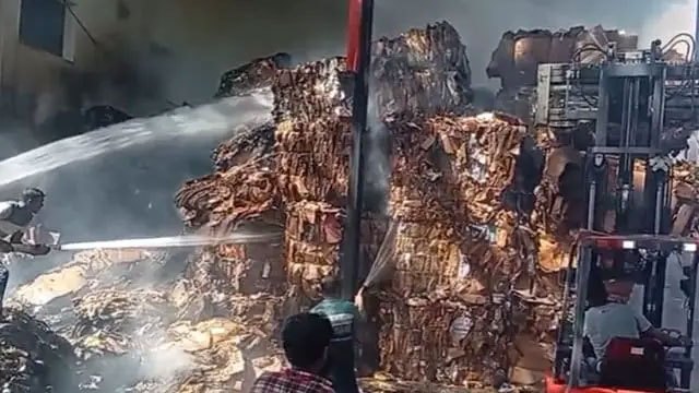 Fire at Embilipitiya Paper Mill scrap store brought under control