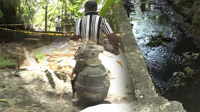 Hand grenade found in canal behind SJB MP Kavinda Jayawardhana's home