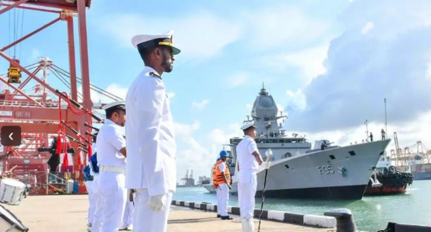 Indian frigate INS Udaygiri makes port call in Colombo
