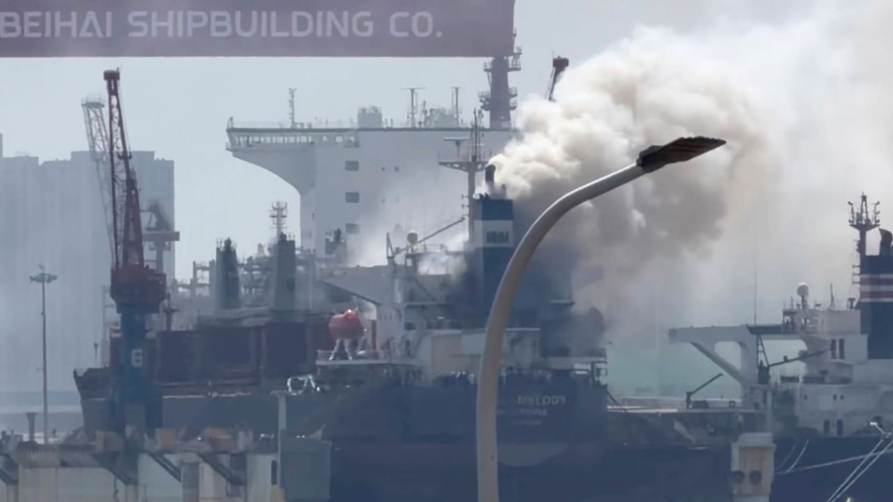 At least 25 dead in cargo ship fire at China's Qingdao port