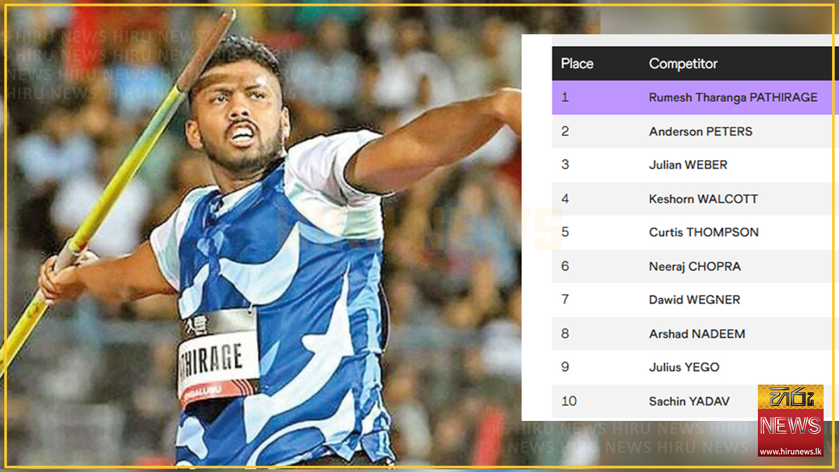 Dudley Sirisena pledges annual javelins to Rumesh Tharanga as thrower holds world No. 1