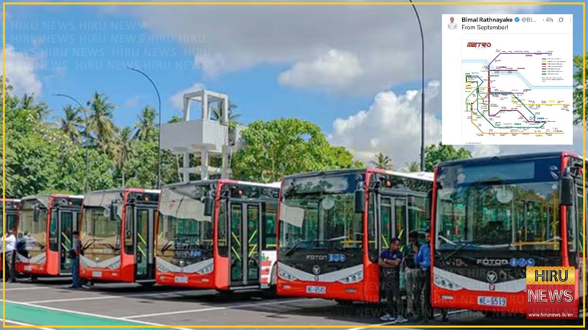 Transport Minister publishes seven Lanka Metro Transit routes for late-September rollout