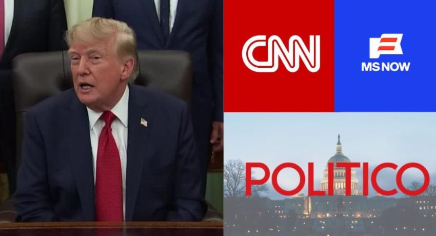 Trump bans CNN, MS NOW and Politico from the White House