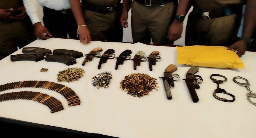 Seven locally made guns, 531 rounds and 2kg of heroin seized after a 5g Ice arrest led police up the chain