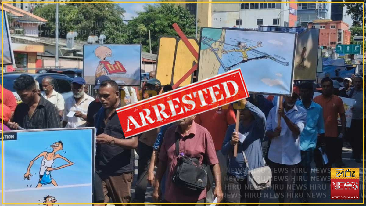 Six arrested at Colombo march against taxes and cost of living