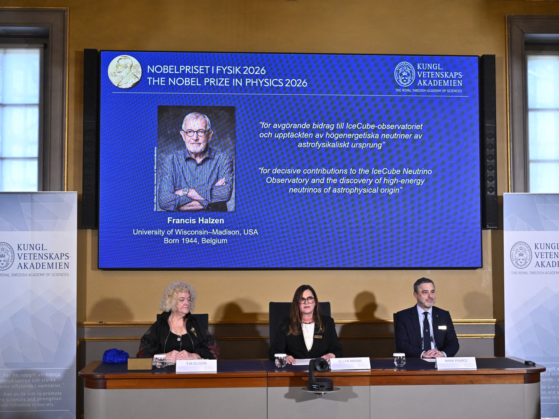 Nobel physics prize goes to the man who turned Antarctic ice into a telescope