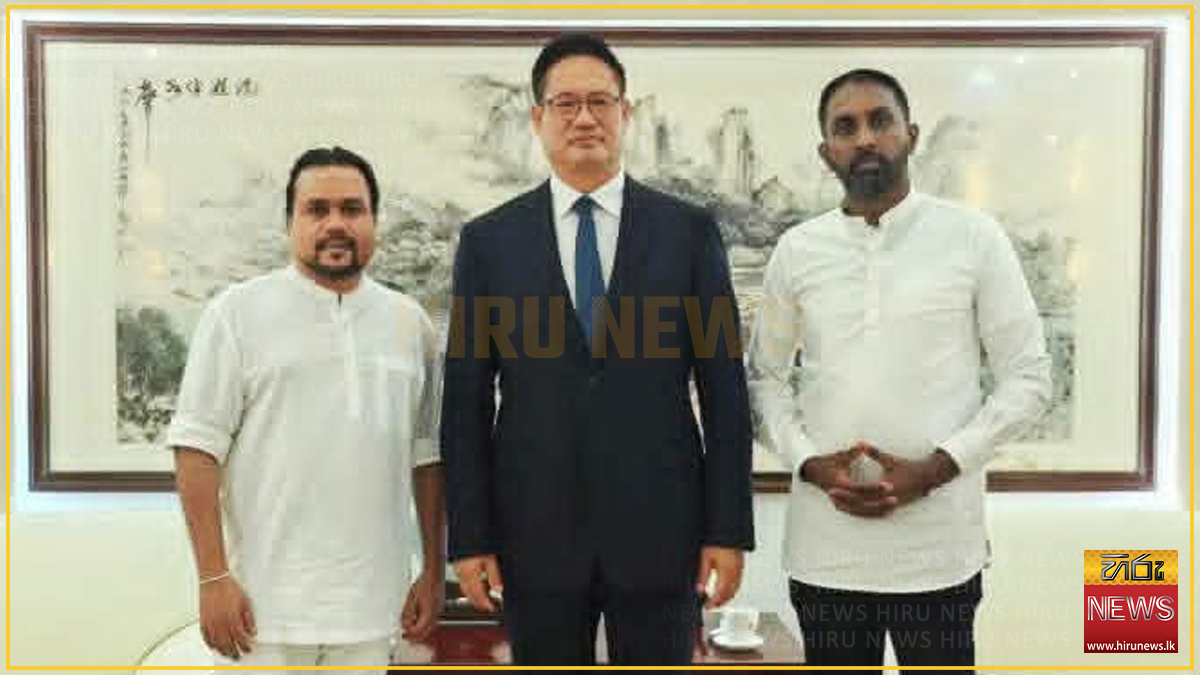 Weerawansa meets the new Chinese Ambassador at the embassy's invitation
