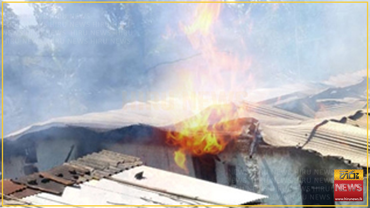 Fire tears through a row of houses at Mahawatta, Grandpass