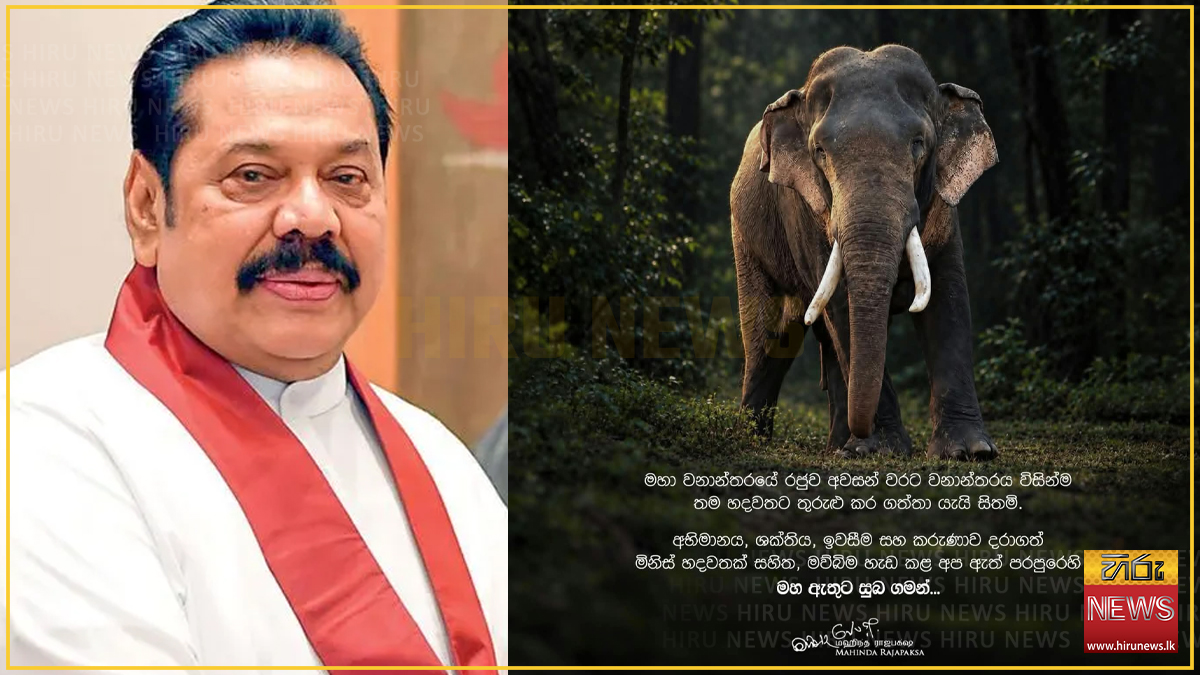 Mahinda Rajapaksa pays tribute to Kavantissa: 'the forest embraced the king one last time'