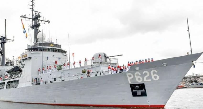 SLNS Gajabahu sails for India for the first BIMSTEC maritime security exercise