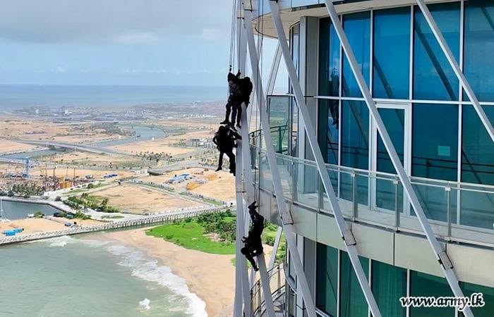 Army Special Forces stage 'Hard Duck' urban operations drill at Colombo hotel