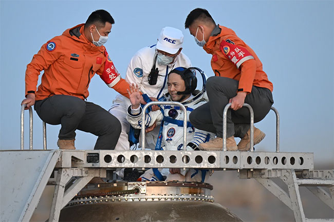 Chinese Shenzhou 21 crew returns after record near-seven-month orbit stay