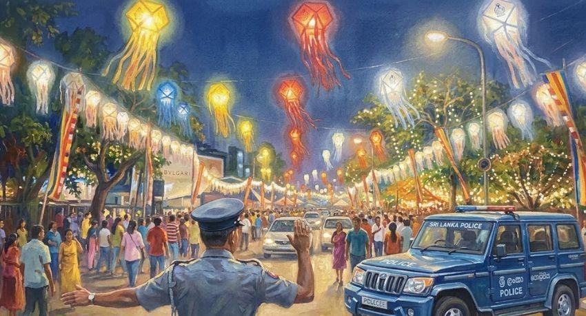 Police roll out Vesak 2026 traffic plan for Colombo's main viewing zones