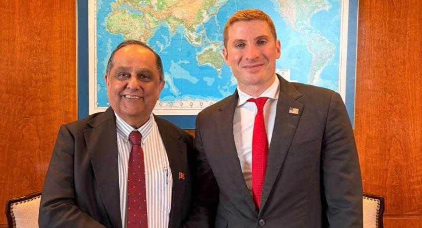 Hanif Yusoof meets US Under Secretary of State Jacob Helberg in Washington to pitch Sri Lanka investment