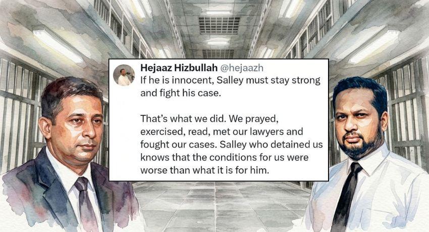 Ex-PTA detainee Hejaaz Hizbullah urges Suresh Salley to 'stay strong and fight'
