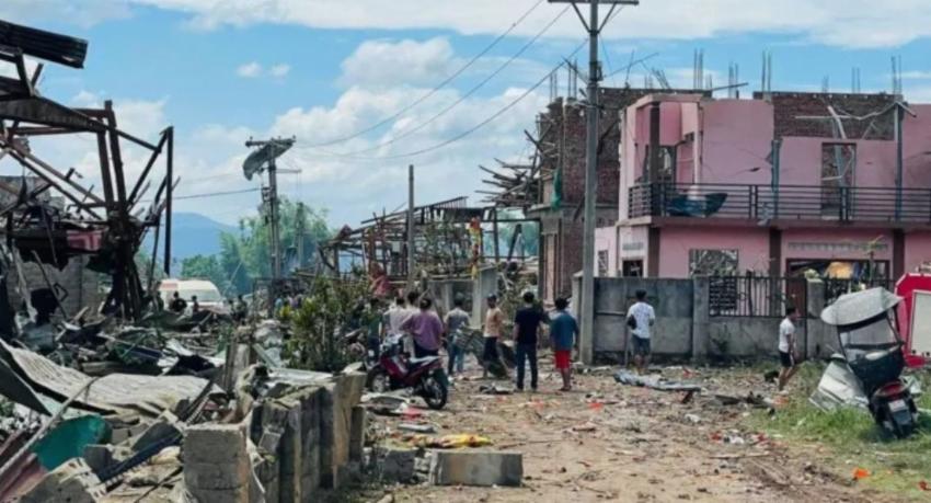 Explosion kills at least 55 in rebel-held Myanmar village near Chinese border