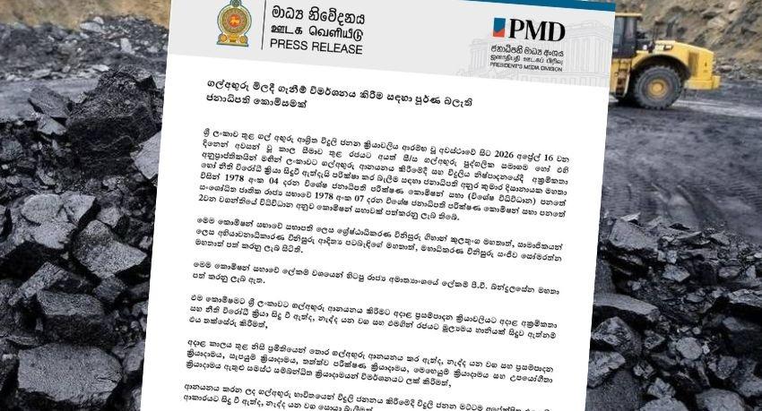 Presidential Commission on Coal Formally Gazetted With Supreme Court Judge as Chair