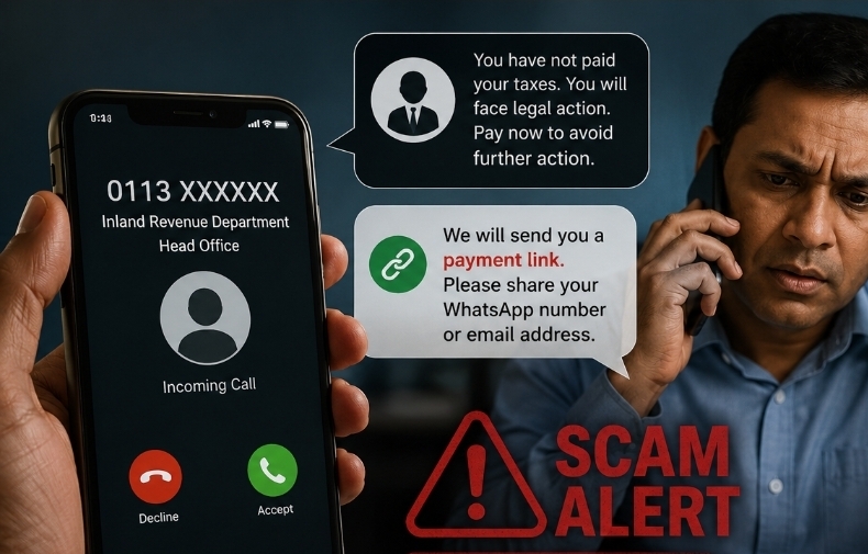 SLCERT warns of IRD impersonation scam using fake payment links over WhatsApp