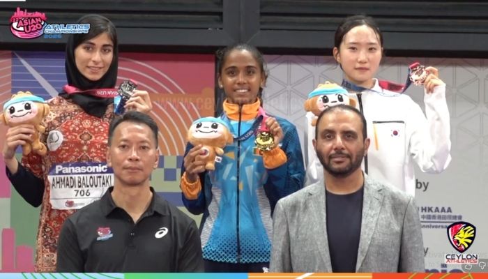 Tarushi Abisheka wins 1500m gold for Sri Lanka at Asian U20 Athletics Championships