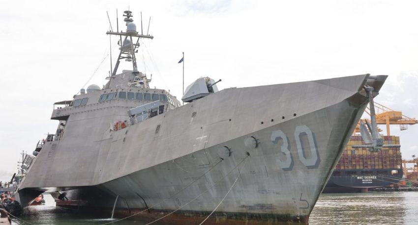 USS Canberra docks in Colombo after April role in US blockade of Iran