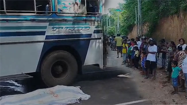 Woman, 65, killed by private bus on Galle-Matara road in Weligama